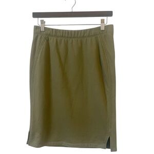 Eileen Fisher Organic Cotton Terry Pencil Skirt Olive Green Size XXS